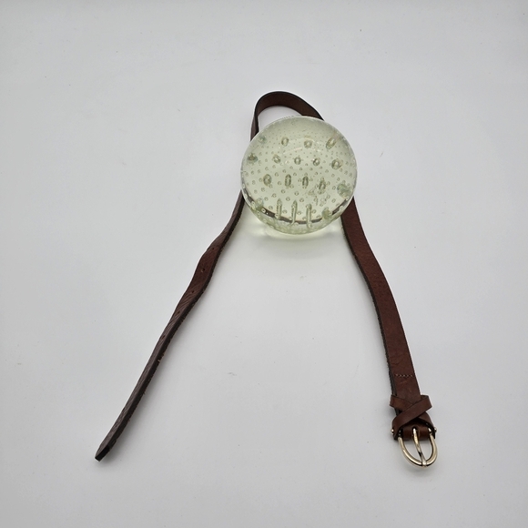 British Belt Company Leather Brass 27 28 29 30 32 Womens Brown - Picture 8 of 9